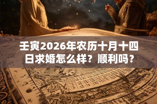 壬寅2026年农历十月十四日求婚怎么样？顺利吗？