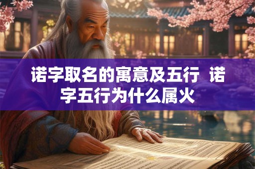 诺字取名的寓意及五行  诺字五行为什么属火