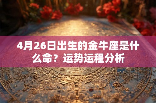 4月26日出生的金牛座是什么命?运势运程分析 4月26日出生的金牛座是什么命?运势运程分析