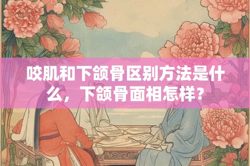 咬肌和下颌骨区别方法是什么，下颌骨面相怎样？