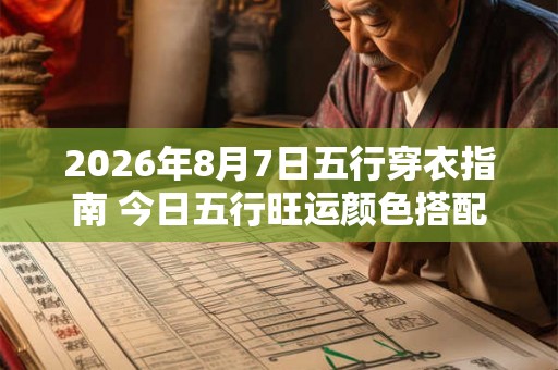 2026年8月7日五行穿衣指南 今日五行旺运颜色搭配 2026年8月7日五行穿衣指南 今日五行旺运颜色搭配