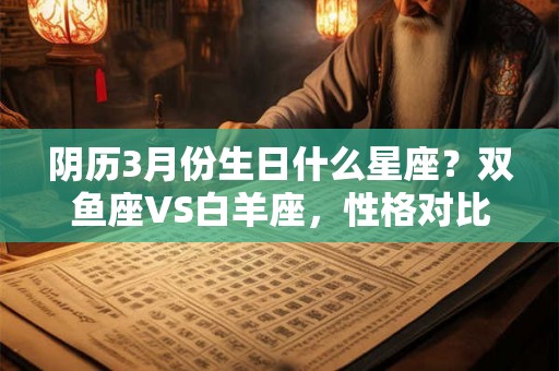 阴历3月份生日什么星座？双鱼座VS白羊座，性格对比与爱情观