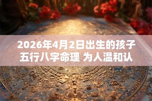2026年4月2日出生的孩子五行八字命理 为人温和认真细致