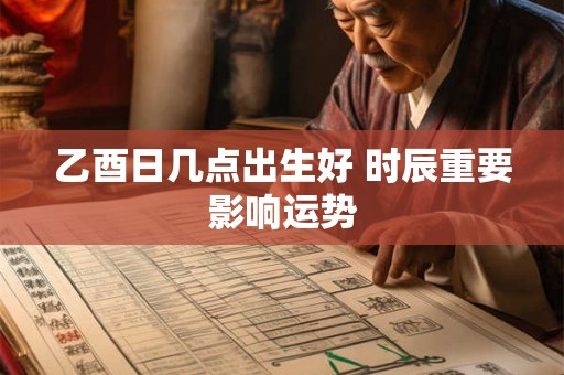 乙酉日几点出生好 时辰重要影响运势