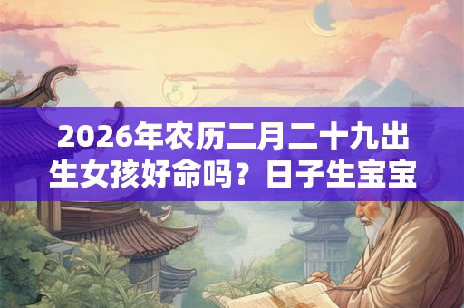 2026年农历二月二十九出生女孩好命吗？日子生宝宝好吗？