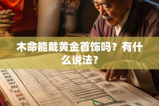 木命能戴黄金首饰吗？有什么说法？