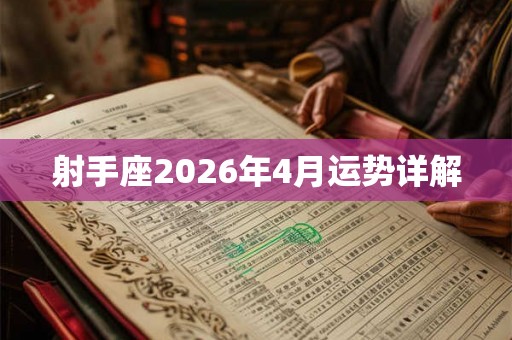 射手座2026年4月运势详解