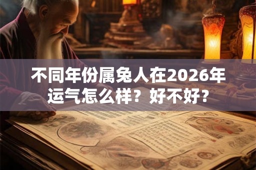不同年份属兔人在2026年运气怎么样？好不好？