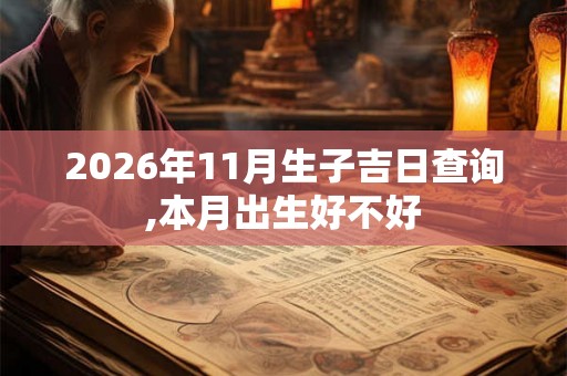 2026年11月生子吉日查询,本月出生好不好
