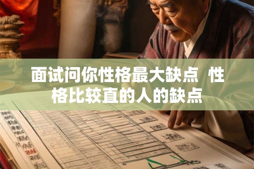 面试问你性格最大缺点 性格比较直的人的缺点 面试问你性格最大缺点 性格比较直的人的缺点