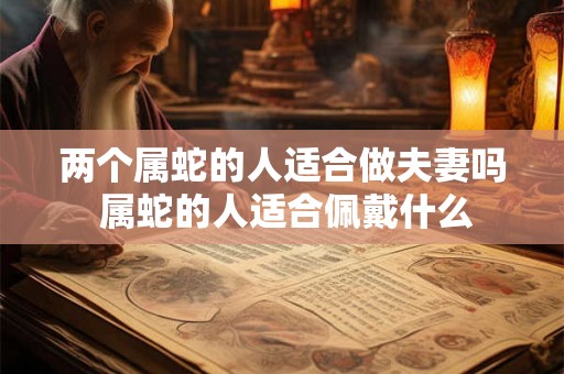 两个属蛇的人适合做夫妻吗 属蛇的人适合佩戴什么