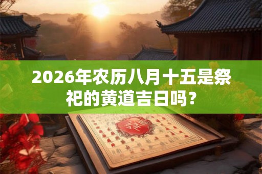 2026年农历八月十五是祭祀的黄道吉日吗？