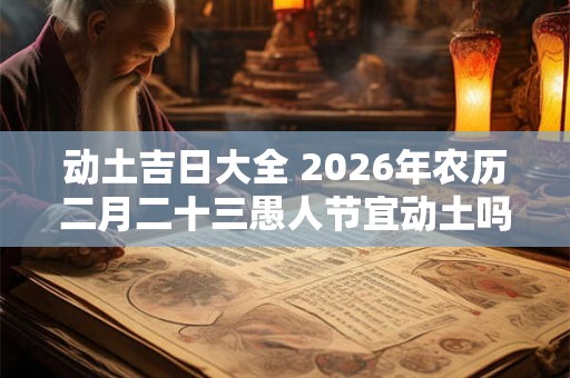 动土吉日大全 2026年农历二月二十三愚人节宜动土吗