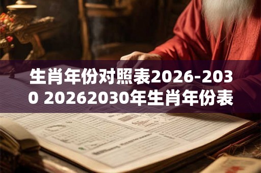 生肖年份对照表2026-2030 20262030年生肖年份表