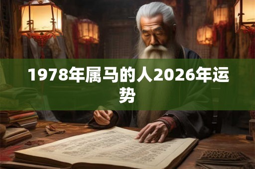 1978年属马的人2026年运势 1978年属马的人2026年运势