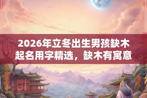 2026年立冬出生男孩缺木起名用字精选，缺木有寓意的男孩名字