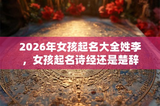 2026年女孩起名大全姓李，女孩起名诗经还是楚辞