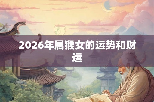 2026年属猴女的运势和财运