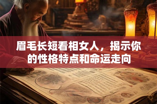 眉毛长短看相女人，揭示你的性格特点和命运走向
