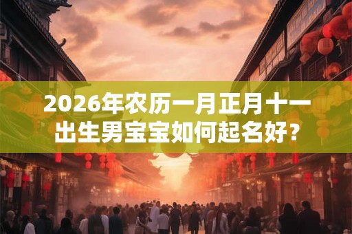 2026年农历一月正月十一出生男宝宝如何起名好？