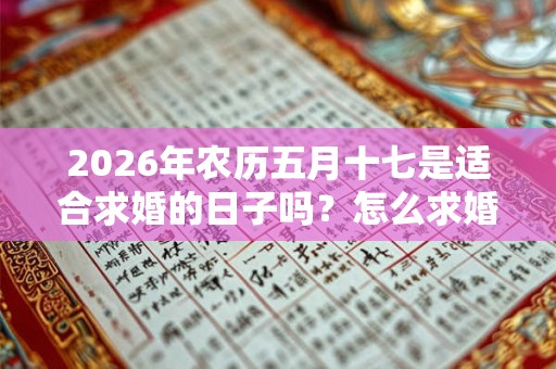 2026年农历五月十七是适合求婚的日子吗?怎么求婚又浪漫又实际? 2026年农历五月十七是适合求婚的日子吗?怎么求婚又浪漫又实际?