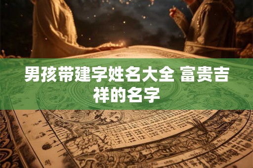 男孩带建字姓名大全 富贵吉祥的名字