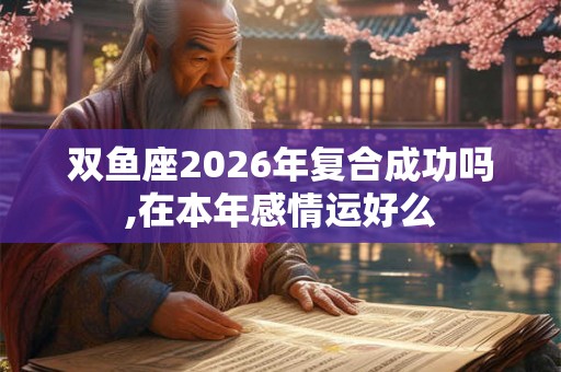 双鱼座2026年复合成功吗,在本年感情运好么 双鱼座2026年复合成功吗,在本年感情运好么