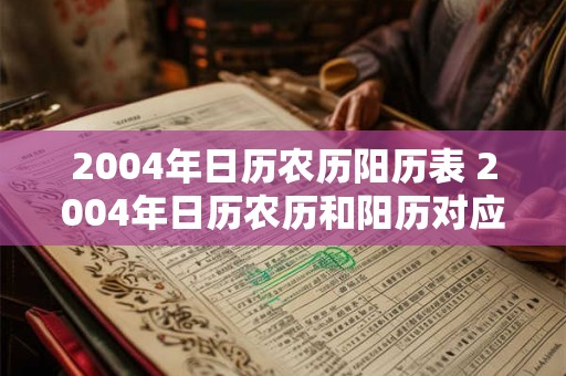 2004年日历农历阳历表 2004年日历农历和阳历对应如何