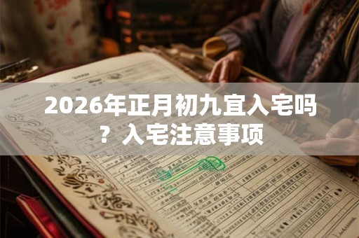 2026年正月初九宜入宅吗?入宅注意事项 2026年正月初九宜入宅吗?入宅注意事项