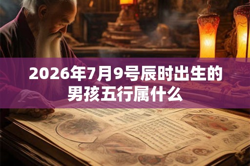 2026年7月9号辰时出生的男孩五行属什么