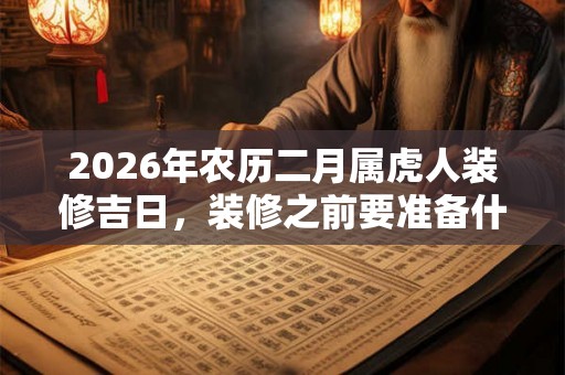 2026年农历二月属虎人装修吉日，装修之前要准备什么？