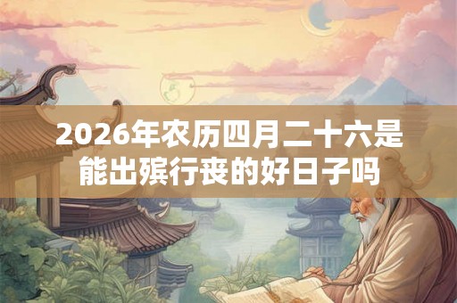 2026年农历四月二十六是能出殡行丧的好日子吗