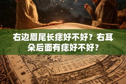 右边眉尾长痣好不好？右耳朵后面有痣好不好？