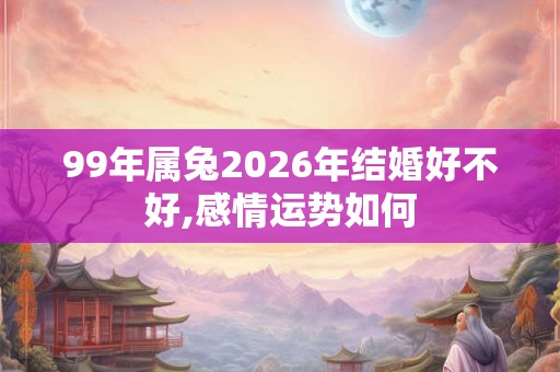 99年属兔2026年结婚好不好,感情运势如何