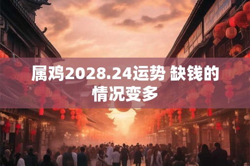 属鸡2028.24运势 缺钱的情况变多