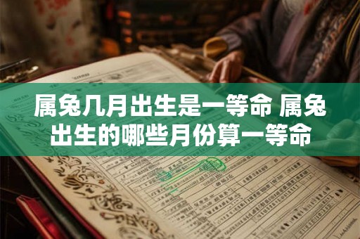属兔几月出生是一等命 属兔出生的哪些月份算一等命