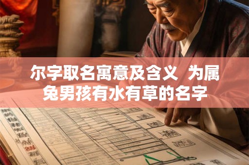 尔字取名寓意及含义  为属兔男孩有水有草的名字