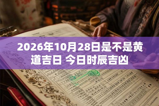 2026年10月28日是不是黄道吉日 今日时辰吉凶