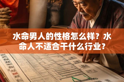 水命男人的性格怎么样？水命人不适合干什么行业？
