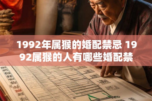 1992年属猴的婚配禁忌 1992属猴的人有哪些婚配禁忌
