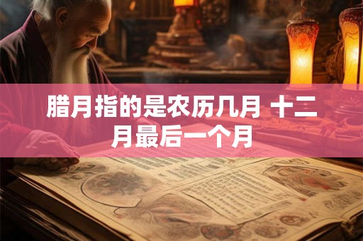 腊月指的是农历几月 十二月最后一个月 腊月指的是农历几月 十二月最后一个月