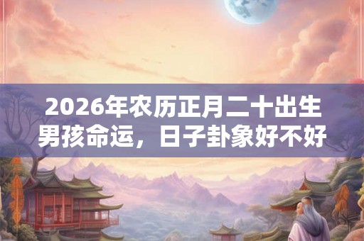 2026年农历正月二十出生男孩命运，日子卦象好不好？
