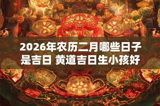 2026年农历二月哪些日子是吉日 黄道吉日生小孩好不好