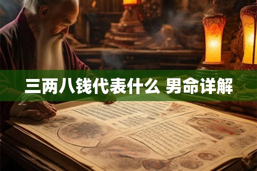 三两八钱代表什么 男命详解