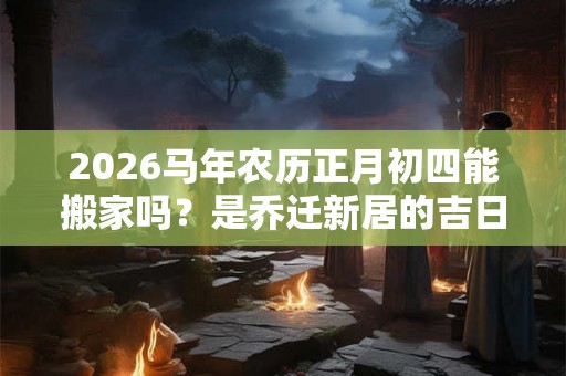 2026马年农历正月初四能搬家吗？是乔迁新居的吉日吗？