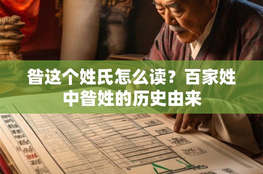 昝这个姓氏怎么读？百家姓中昝姓的历史由来