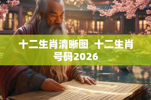 十二生肖清晰图  十二生肖号码2026