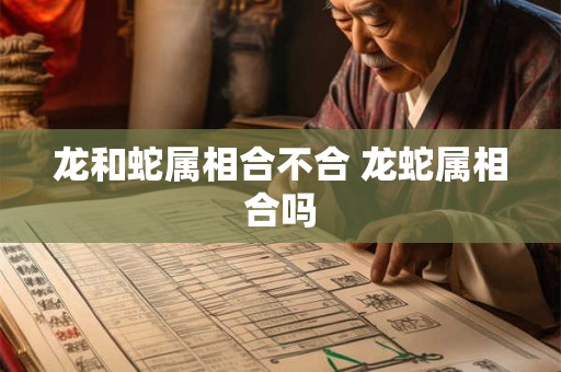 龙和蛇属相合不合 龙蛇属相合吗