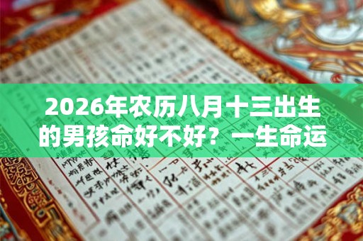 2026年农历八月十三出生的男孩命好不好？一生命运如何？