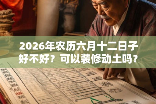 2026年农历六月十二日子好不好?可以装修动土吗? 2026年农历六月十二日子好不好?可以装修动土吗?